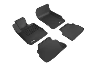 3D MAXpider Kagu 1st & 2nd Row Floormats For 07-13 BMW 3 Series E92 - Black